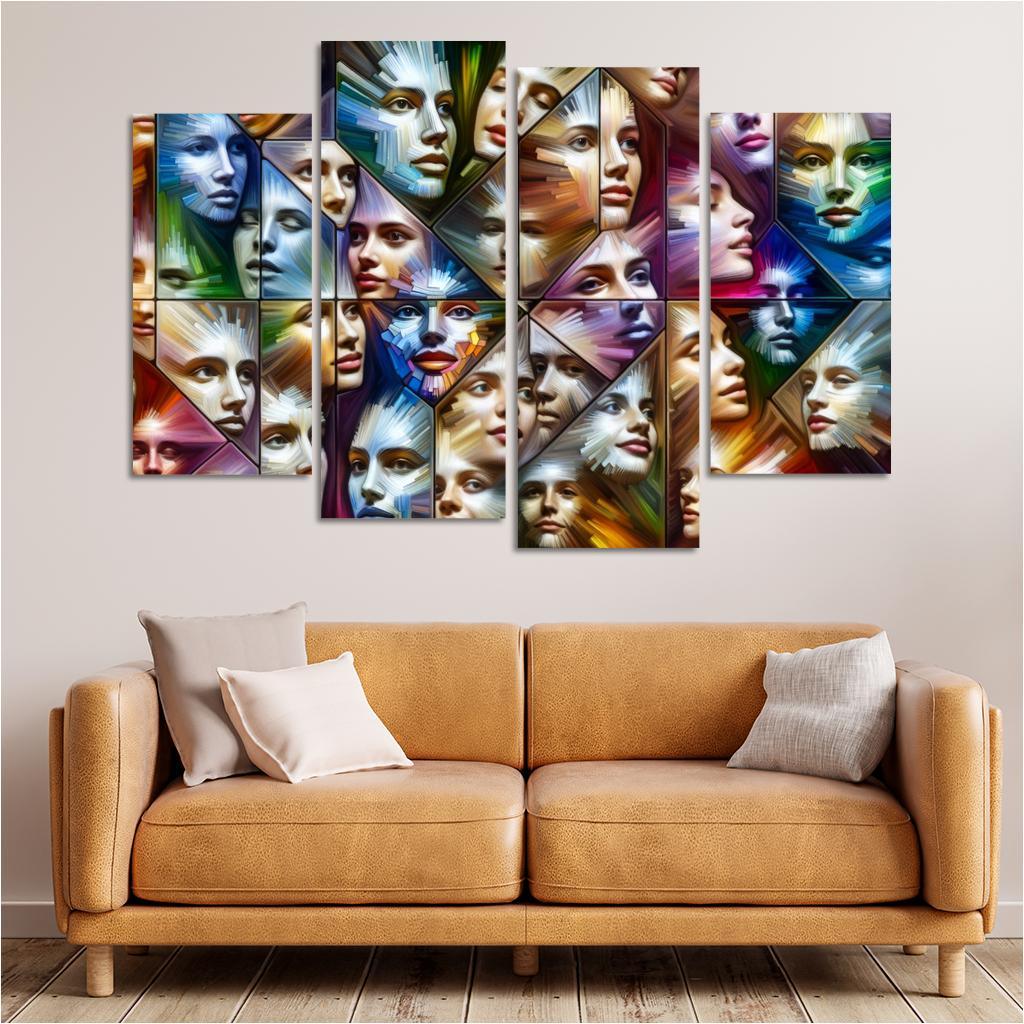 The Silent Struggles Mental Health And Society Custom Paintings Frame