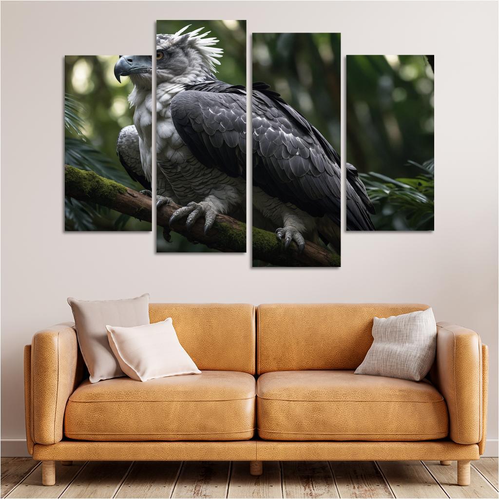 The Enchanting Harpy Eagle Ruler Of The Rainforest Canvas Paintings Frame