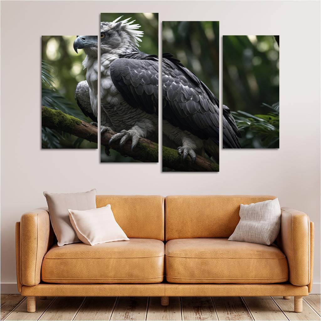 The Enchanting Harpy Eagle Ruler Of The Rainforest Canvas Paintings Frame
