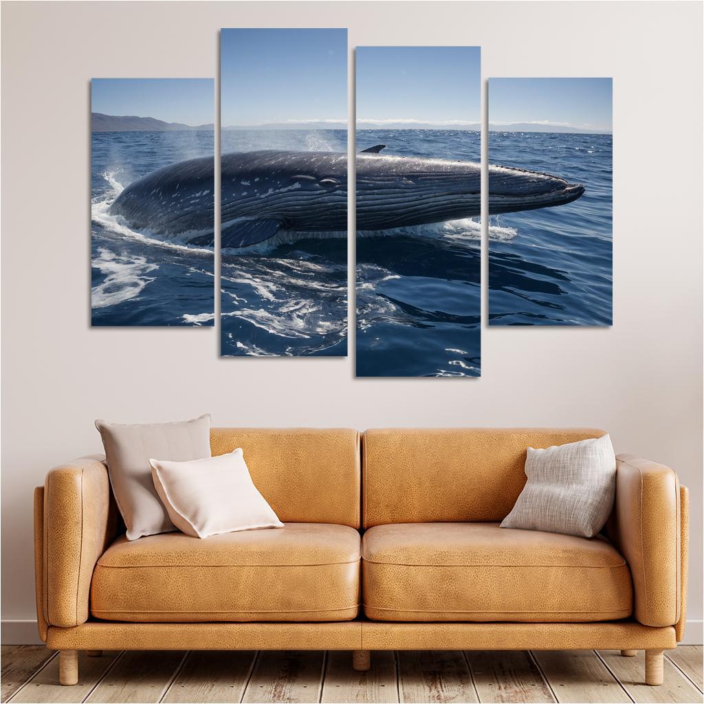 The Enigmatic Blue Whale The Largest Creature On Earth Custom Paintings Frame