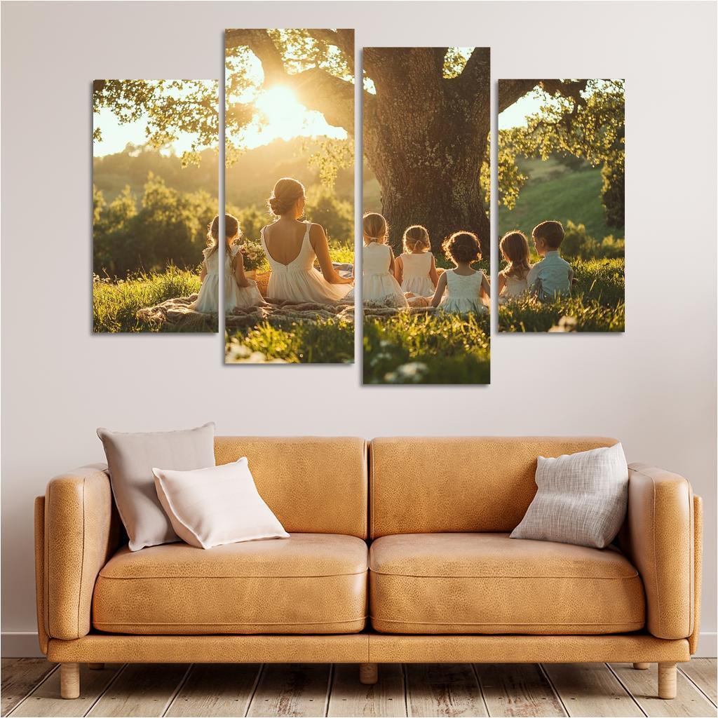Roots Of Love A Mothers Family Tree Canvas Paintings Frame