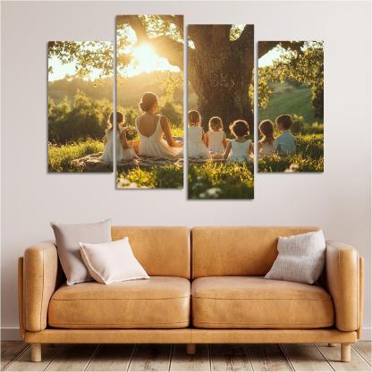 Roots Of Love A Mothers Family Tree Canvas Paintings Frame