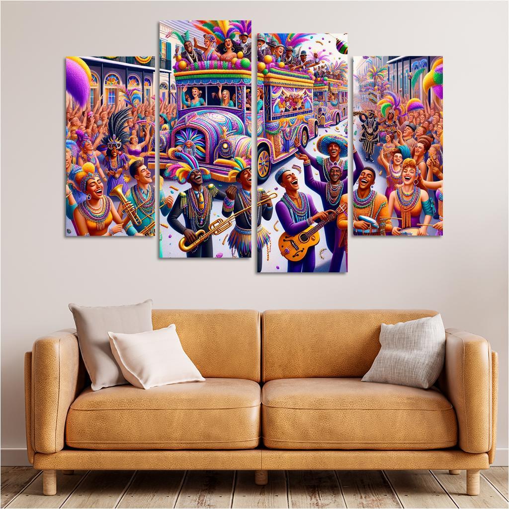 Mardi Gras - United States Modern Paintings Frame