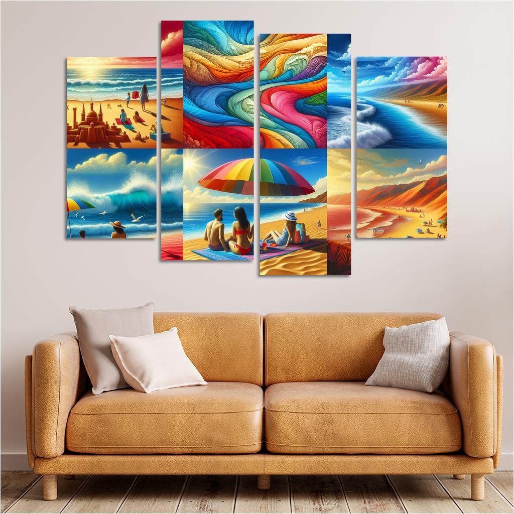 Rainbow Beach Oasis Custom Paintings Frame