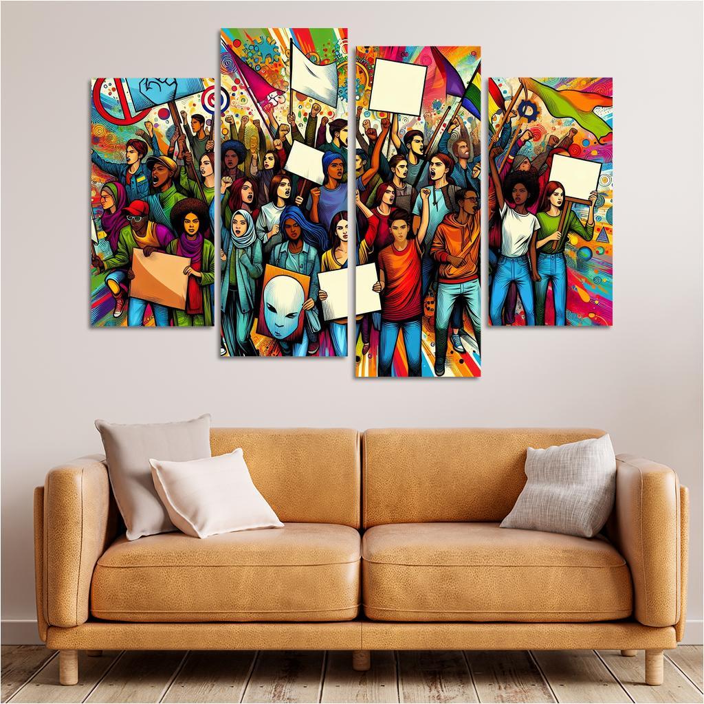 Youth Voices The Power Of Future Generations Multi-panel Paintings