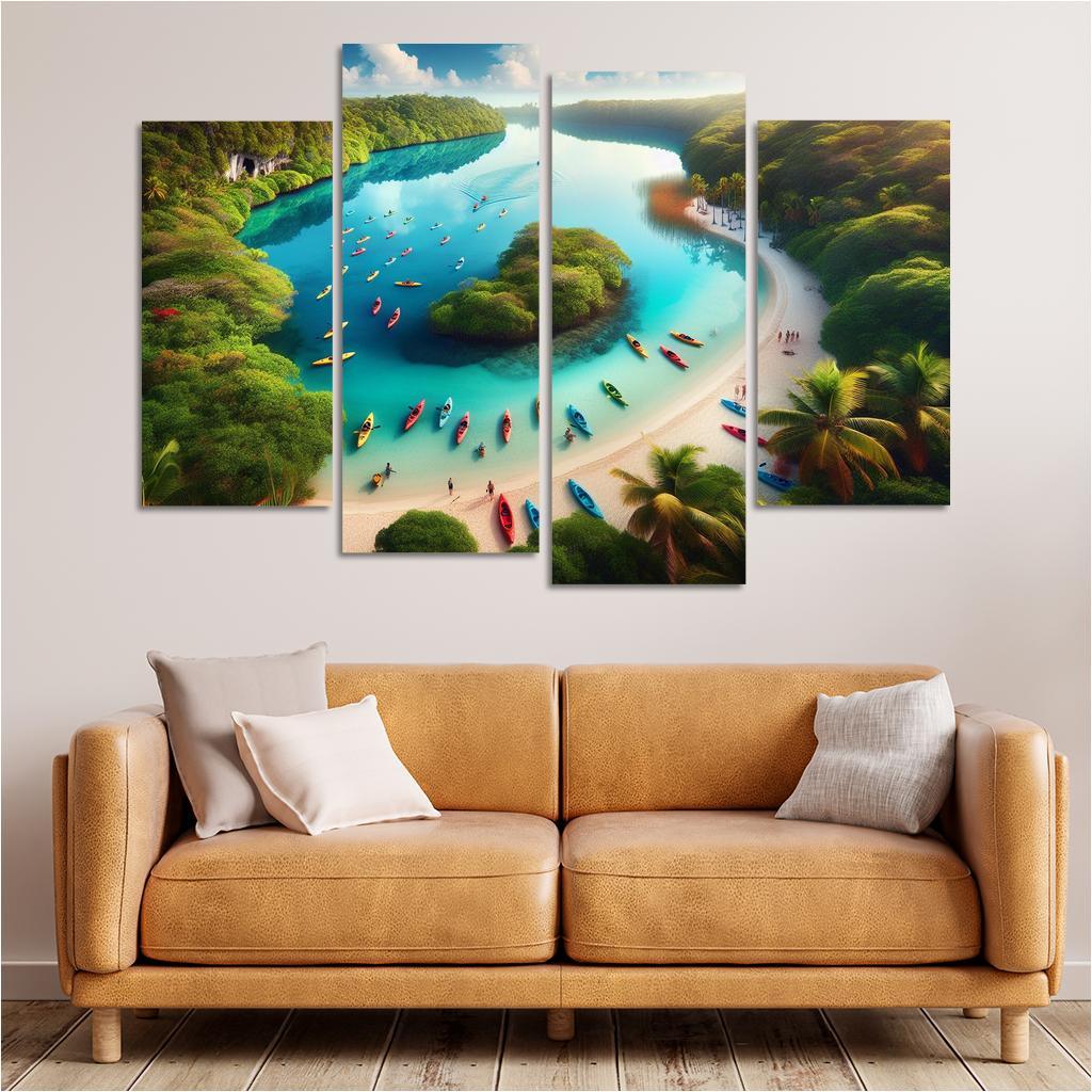Lagoon Adventure Beach Premium Artwork Frames