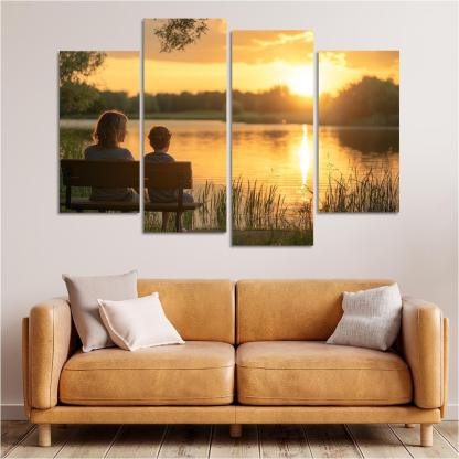Moments Of Reflection A Mothers Guidance Custom Paintings Frame