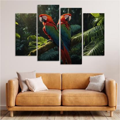The Colorful Amazonian Macaw Jewel Of The Rainforest Canvas Paintings Frame
