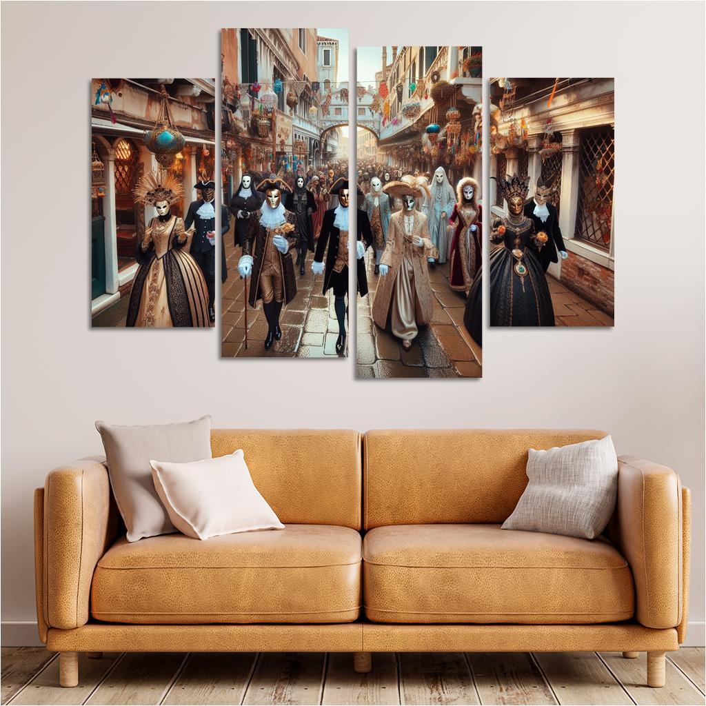Venice Carnival Canvas Paintings Frame