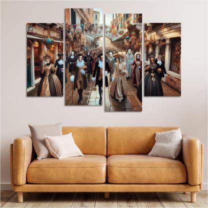 Venice Carnival Canvas Paintings Frame