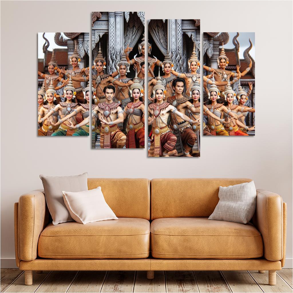 Khmer Dance The Grace Of Cambodia Modern Paintings Frame