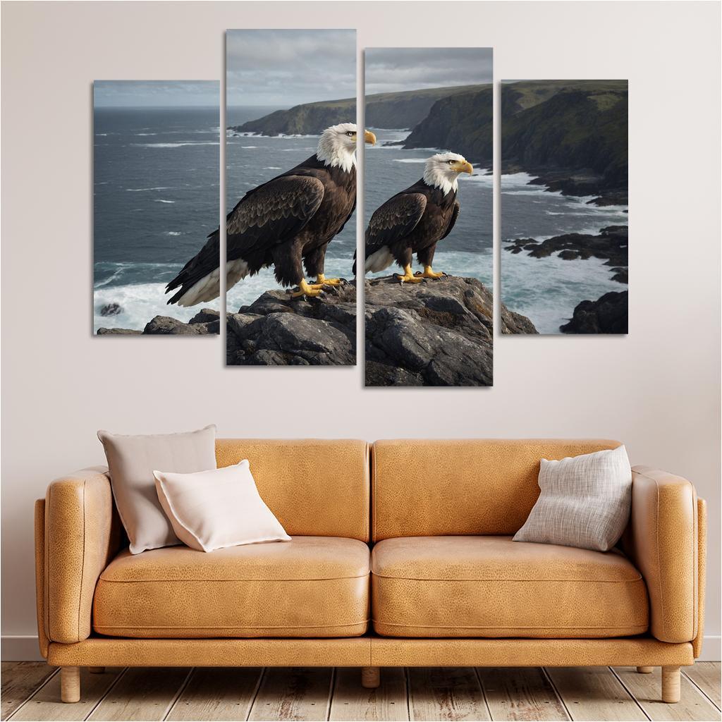 The Magnificent Steller's Sea Eagle Ocean's Sovereign Oil Paintings Frame