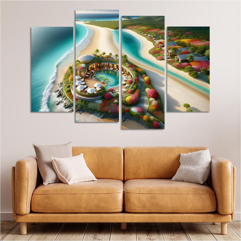 Tranquility Beach Spa And Nature Retreat Premium Artwork Frames