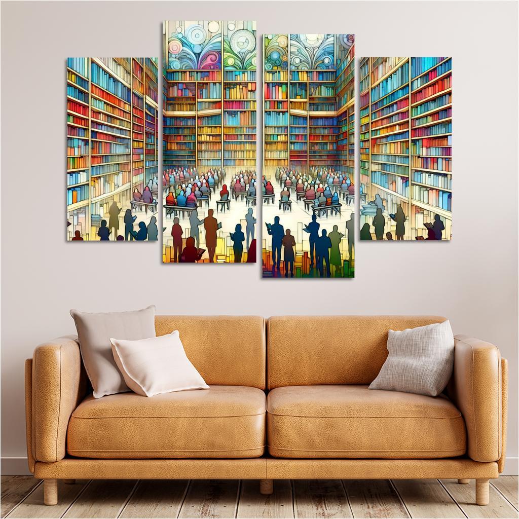 Words Unseen The Impact Of Literacy And Education Multi-panel Paintings