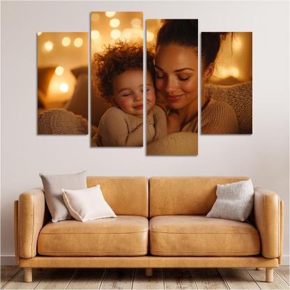The Comfort Of Her Love A Mothers Embrace Canvas Paintings Frame