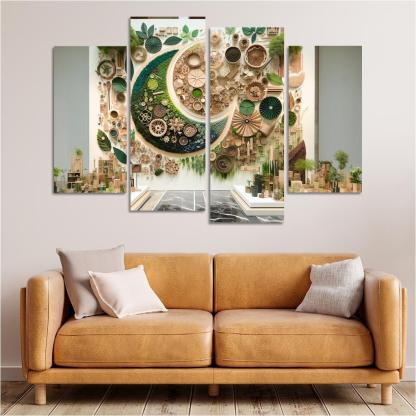 Nature's Art The Beauty Of Sustainable Practices Multi-panel Paintings