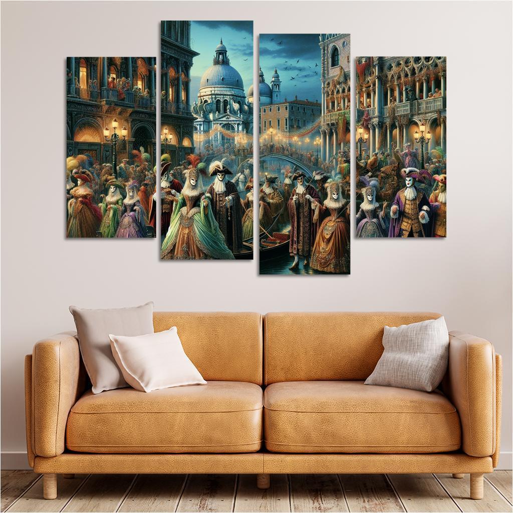 Carnival Of Venice Canvas Paintings Frame