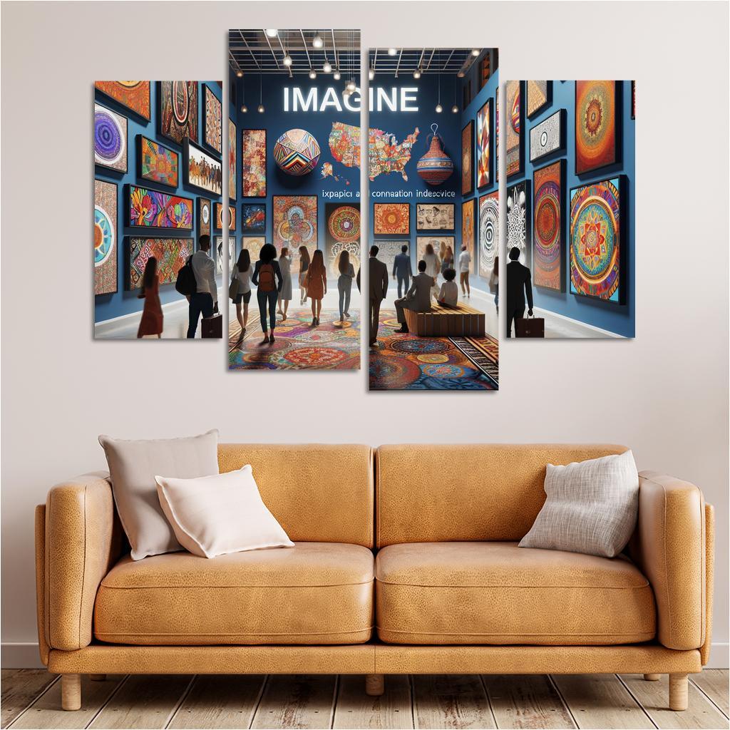 Bridging Cultures Artistic Expressions Of Unity Framed Paintings