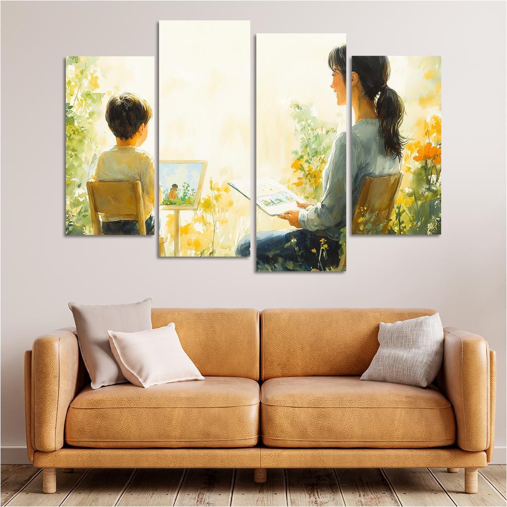The Bridge Of Trust A Mothers Supportive Love Custom Paintings Frame