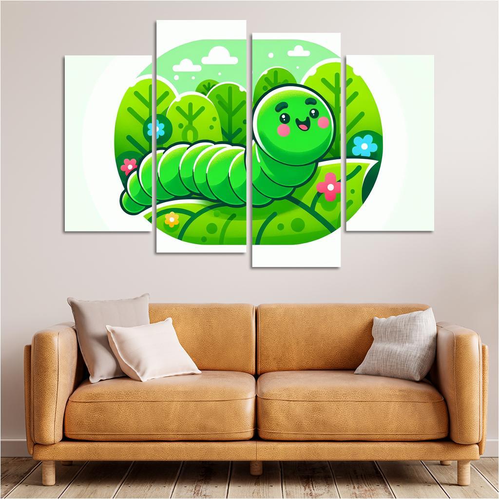 Cute Caterpillar - Nature Explorer Framed Paintings