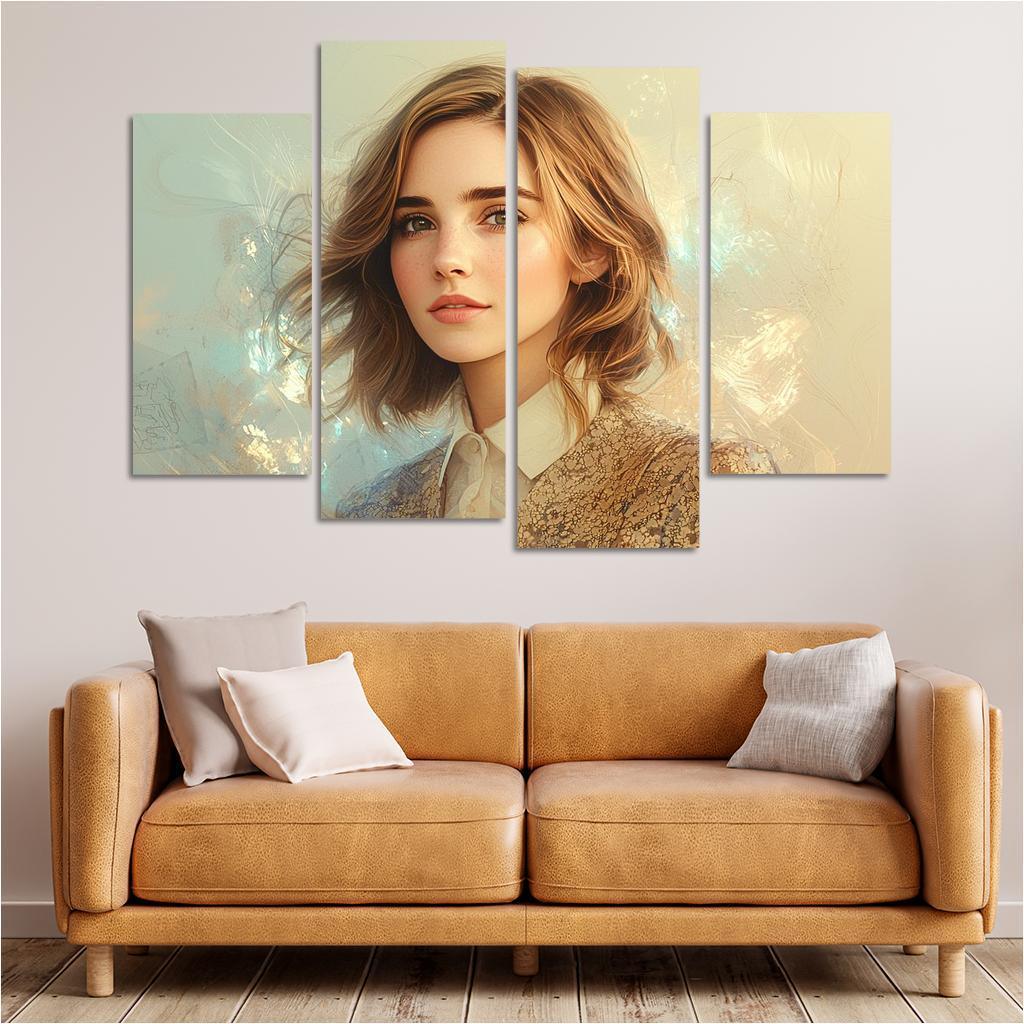 Emma Watson Leading With Grace In A Wizarding World Framed Paintings