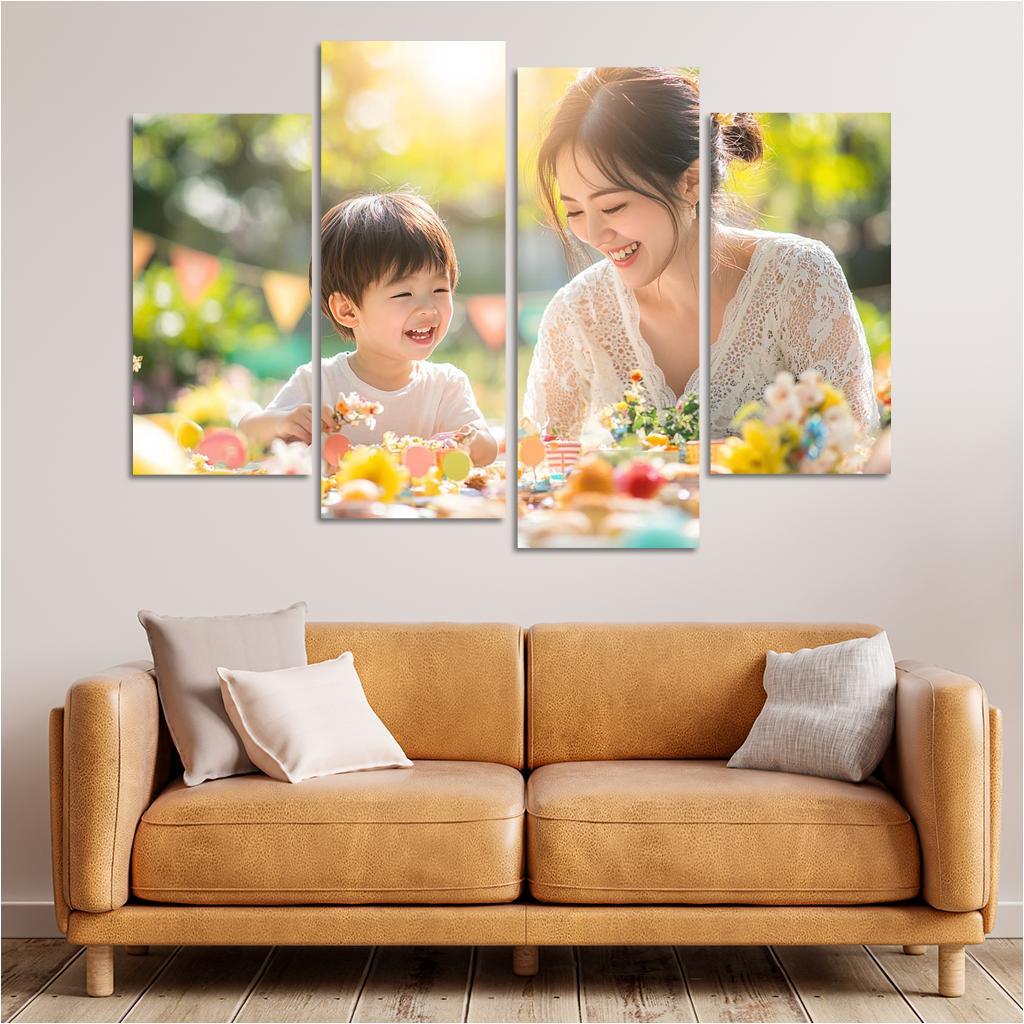 Moments Of Joy Celebrating Togetherness Custom Paintings Frame