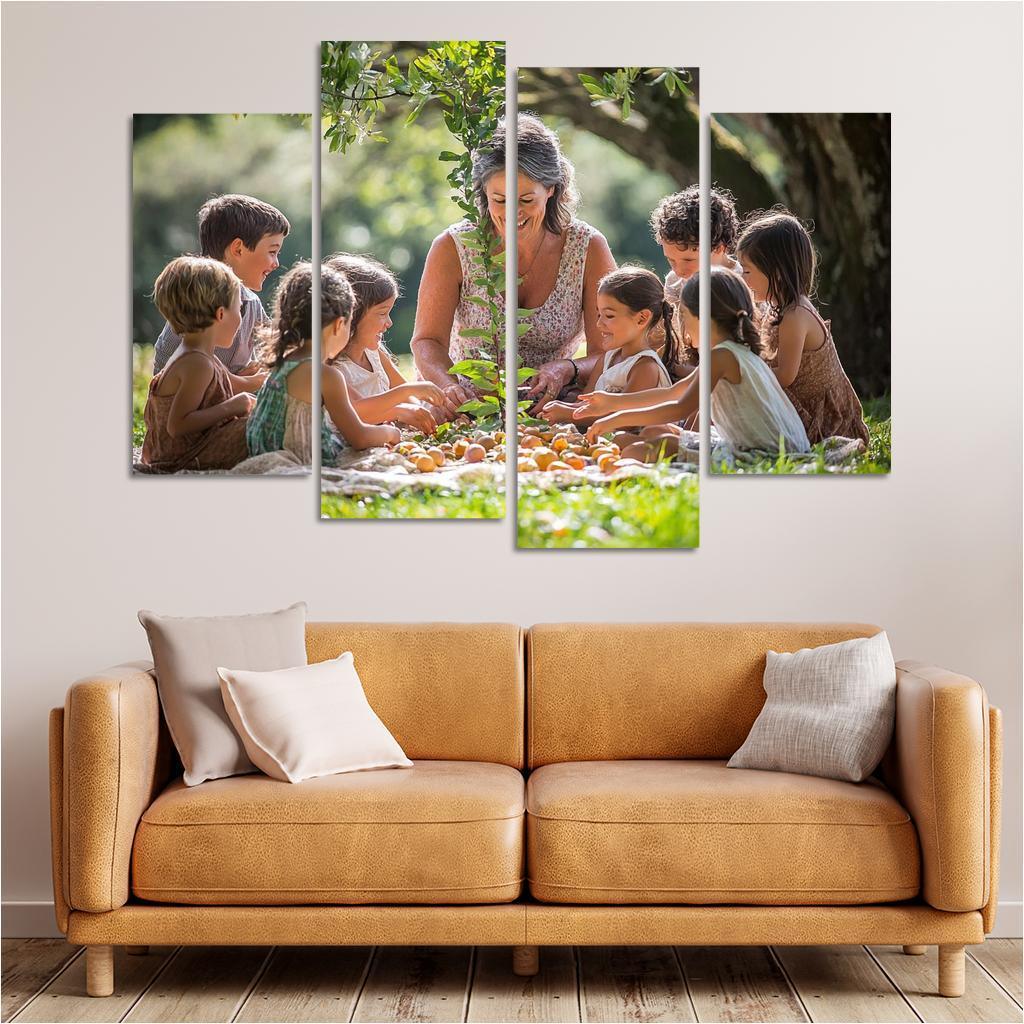 Branches Of Love A Mothers Family Tree Canvas Paintings Frame
