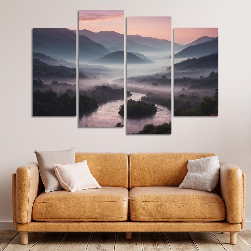 Whispers Of The Dusk Over Misty Valleys Art Trends