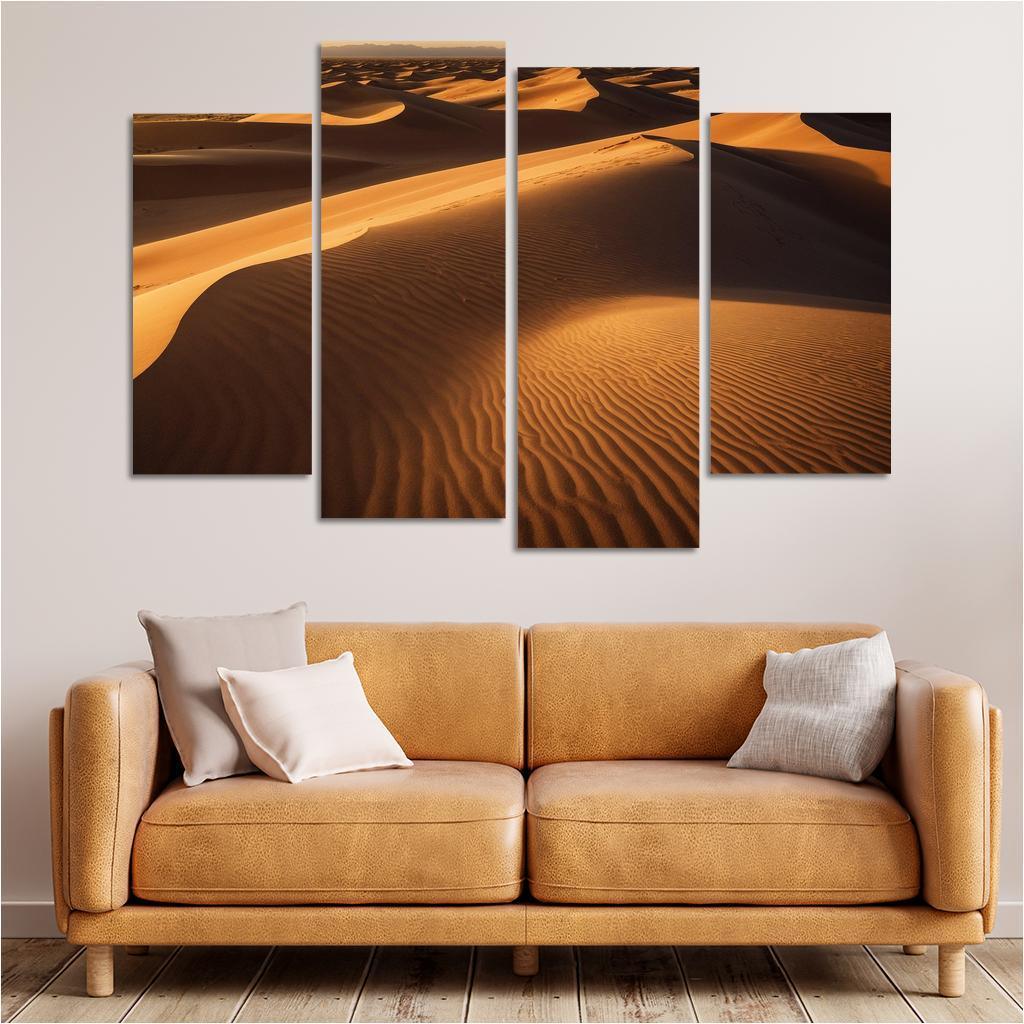 The Golden Sands Of Solstice Dunes Oil Paintings Frame