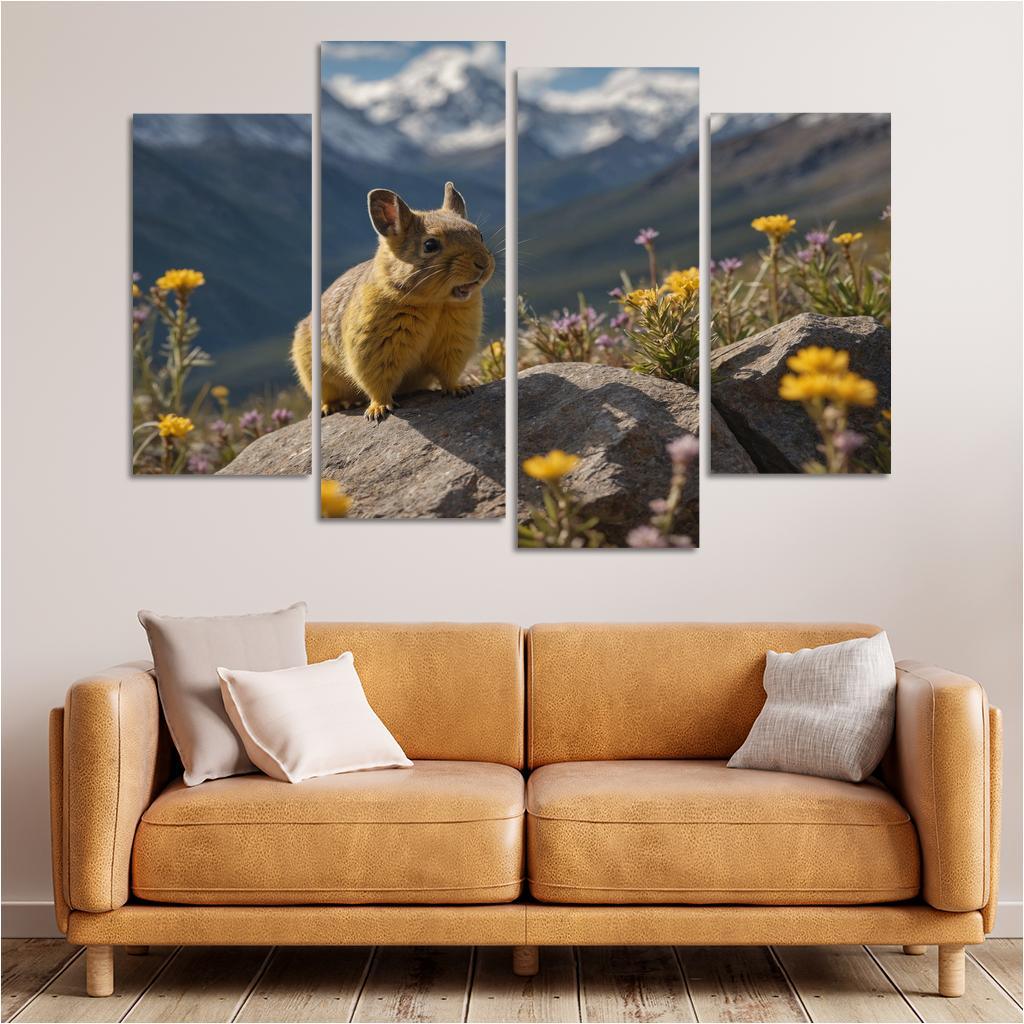 The Elusive Pika Mountain Sentinel Canvas Paintings Frame
