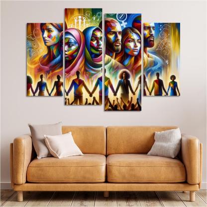 Echoes Of Equality Gender Justice Through Art Multi-panel Paintings
