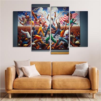 Walls Of Justice The Fight Against Racial Inequality Multi-panel Paintings