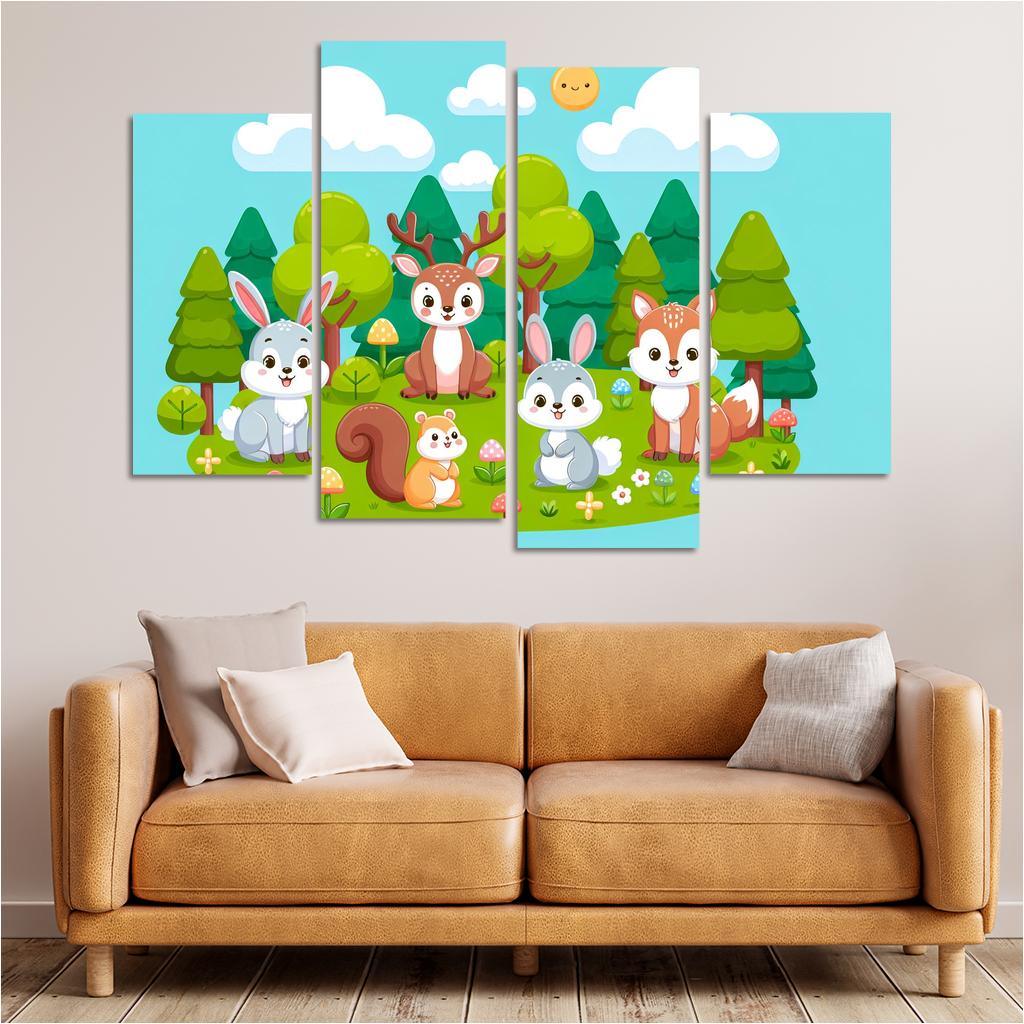 Friendly Forest Friends Premium Artwork Frames