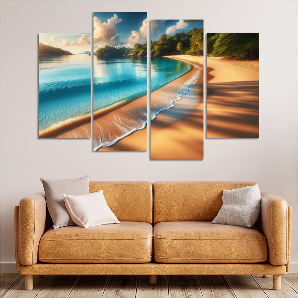 Coastal Serenity Beach Premium Artwork Frames