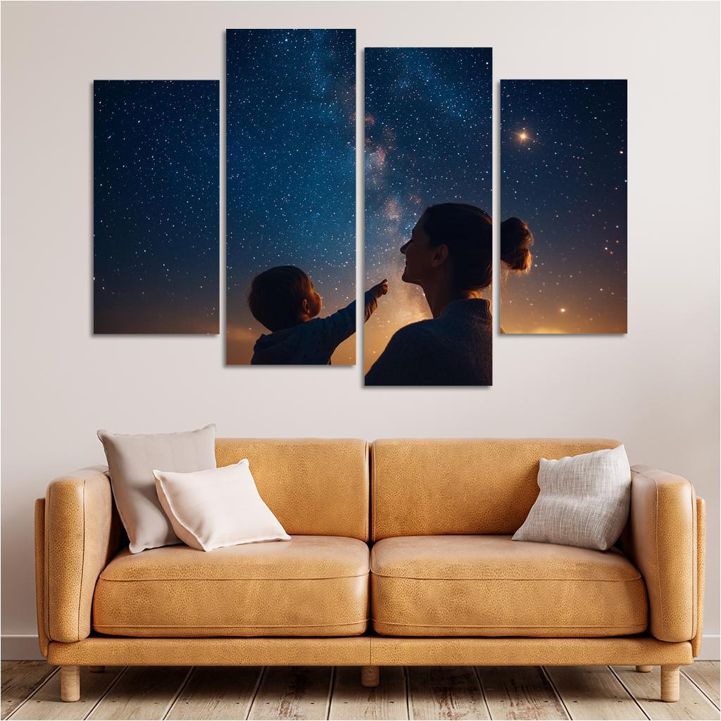 Guiding Stars A Mothers Light In The Dark Canvas Paintings Frame