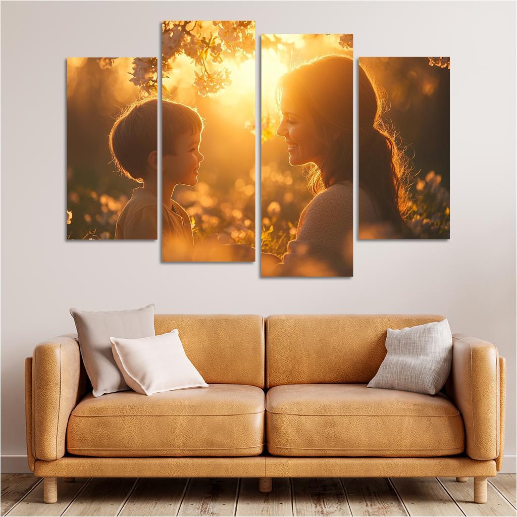 Heartstrings Of Connection A Mothers Unyielding Support Canvas Paintings Frame