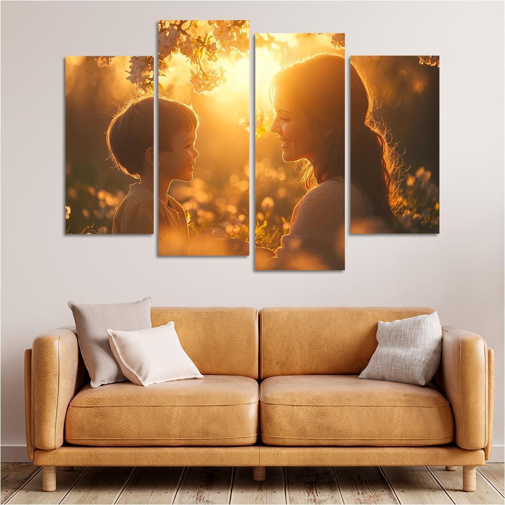 Heartstrings Of Connection A Mothers Unyielding Support Canvas Paintings Frame