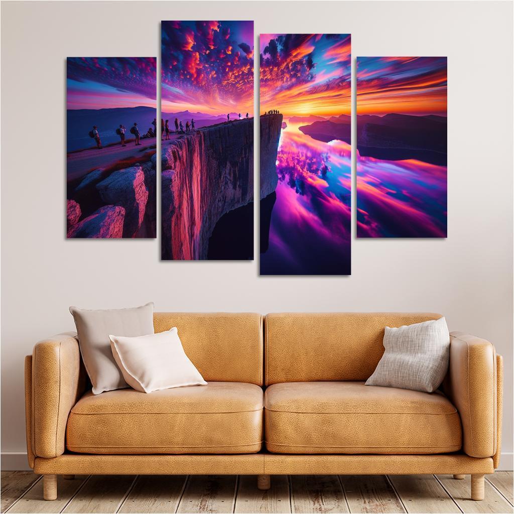 Sunset Ridge Cliffside Viewpoint Art Trends