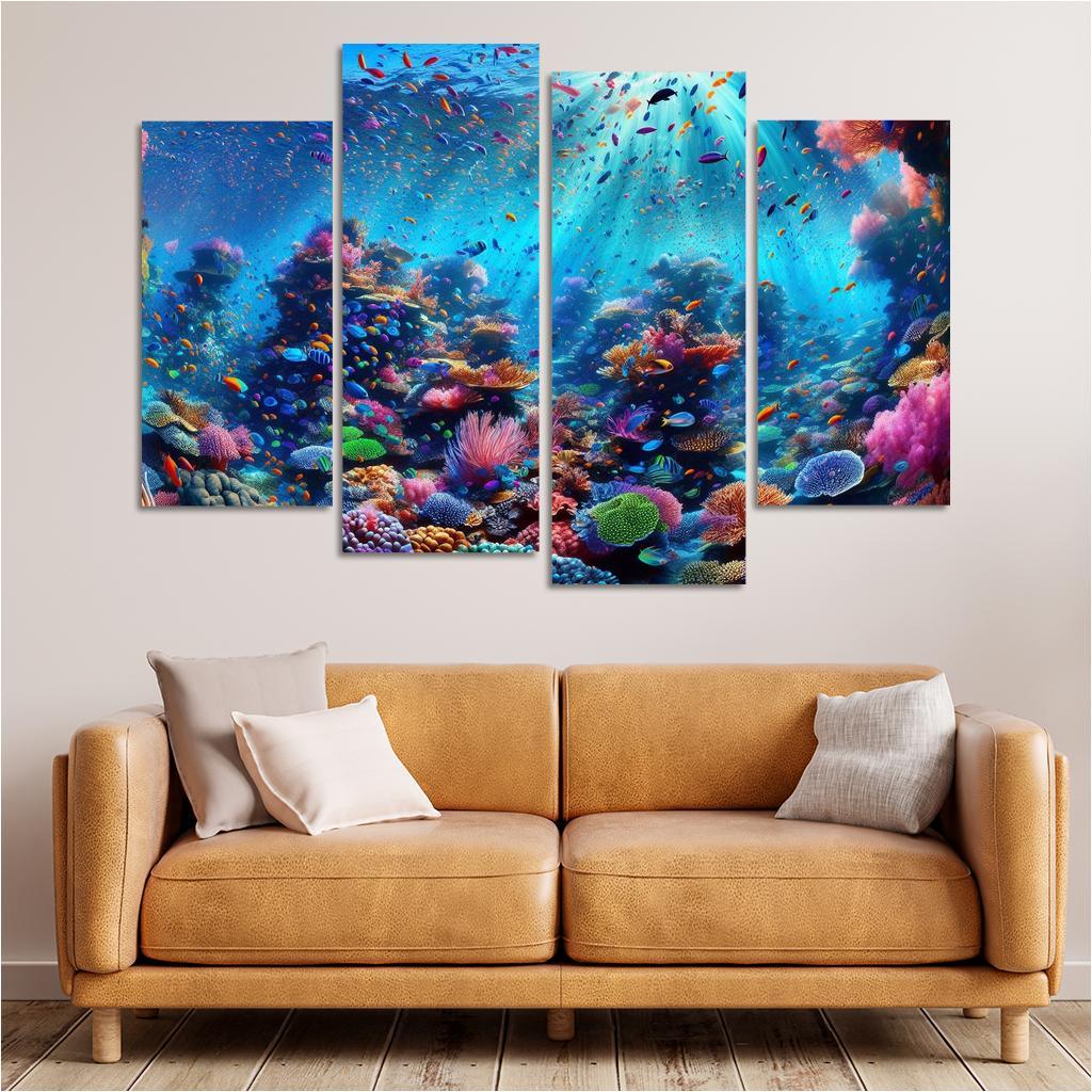 Coral Haven Underwater Wonderland Premium Artwork Frames