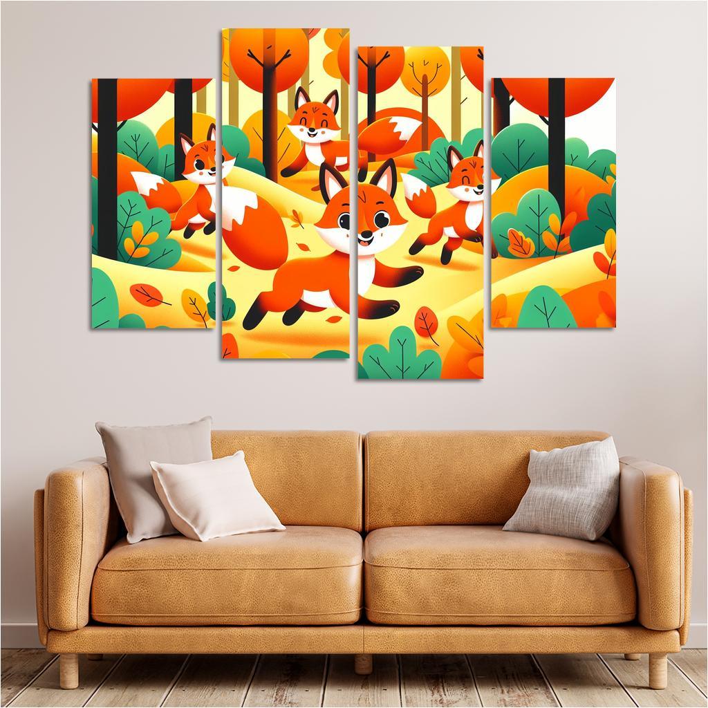 Fantastic Foxes - Forest Friends Framed Paintings
