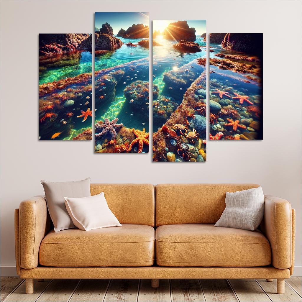 Tranquil Tide Pools Nature's Aquarium Abstract Paintings Frame