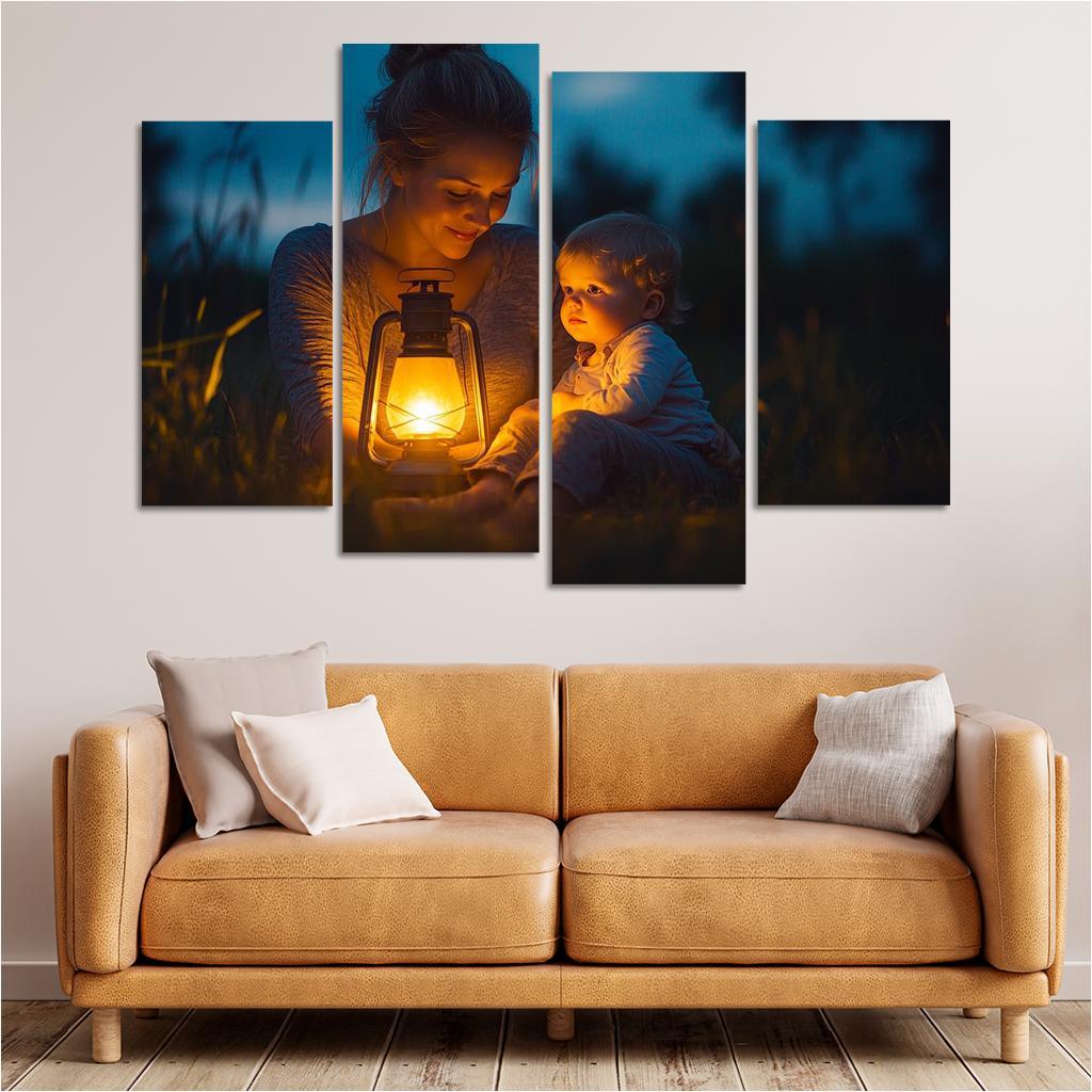 A Light In The Dark A Mothers Guiding Presence Canvas Paintings Frame