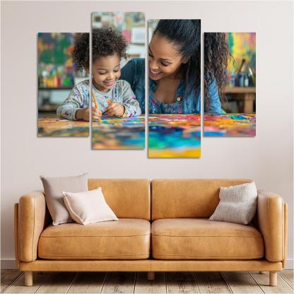A Canvas Of Love A Mothers Artistic Spirit Canvas Paintings Frame