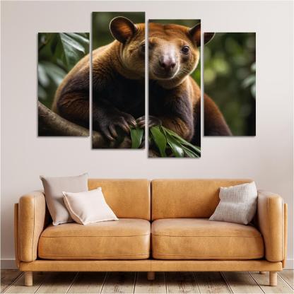 The Agile Tree Kangaroo Climbing Marvel Canvas Paintings Frame