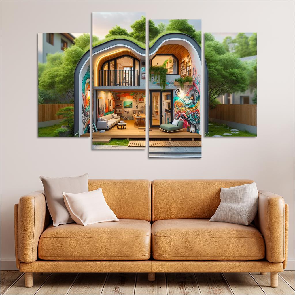 Artistic Micro Homes Custom Paintings Frame