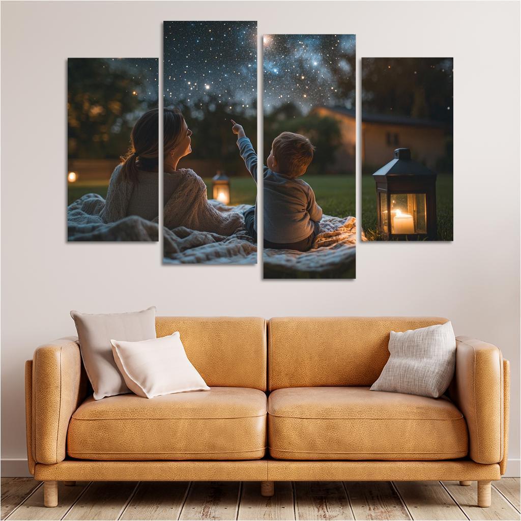 Beneath The Stars Nighttime Conversations Custom Paintings Frame