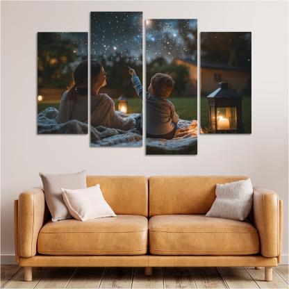 Beneath The Stars Nighttime Conversations Custom Paintings Frame