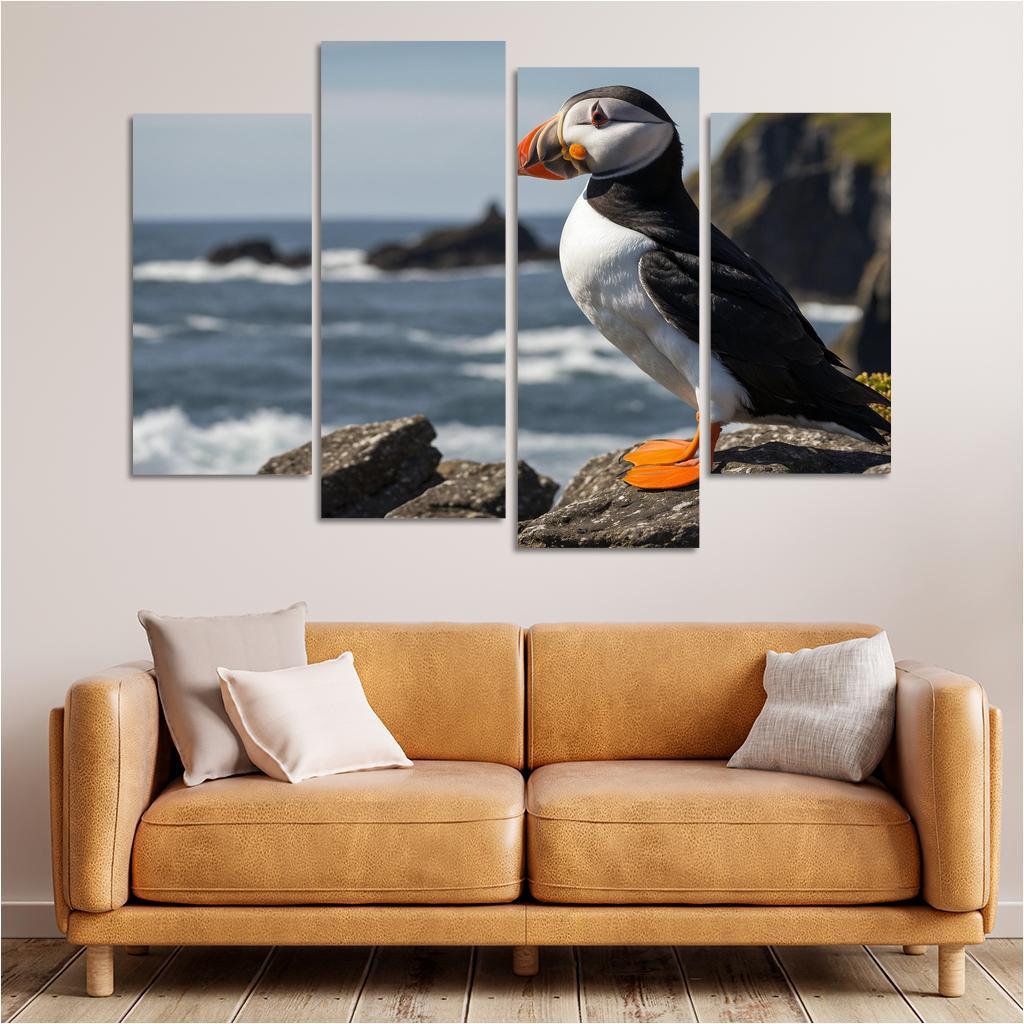 The Magnificent Puffin The Clown Of The Sea Custom Paintings Frame