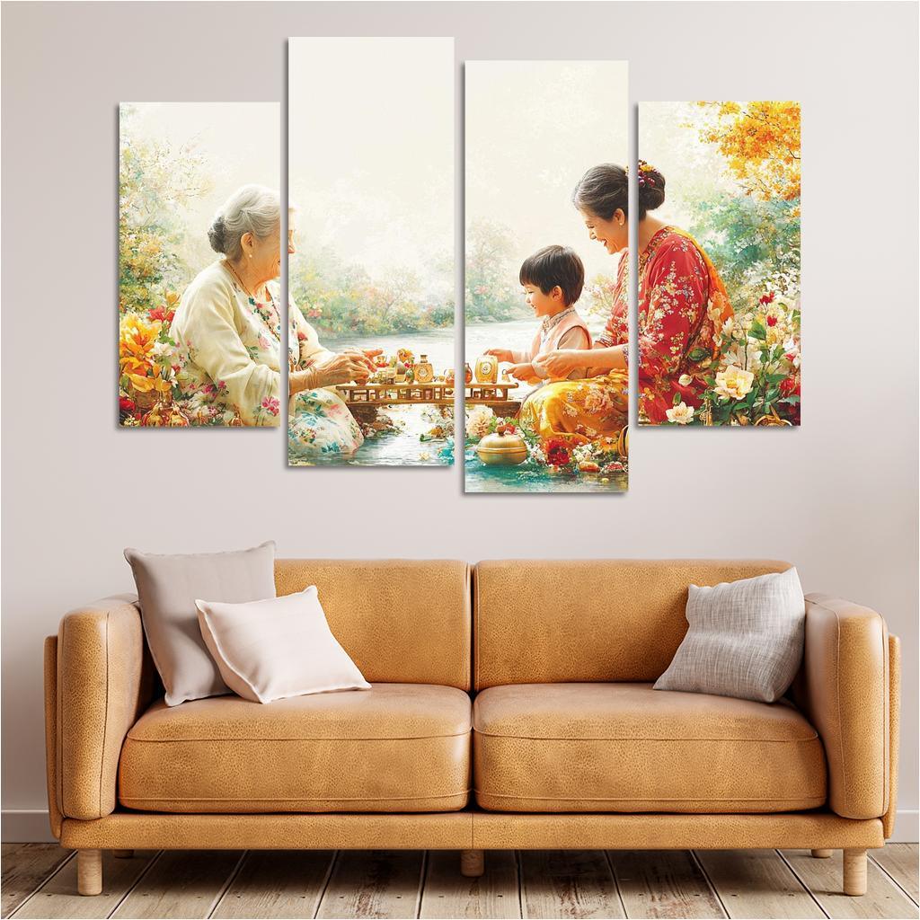 A Bridge Of Love The Connection Between Generations Custom Paintings Frame