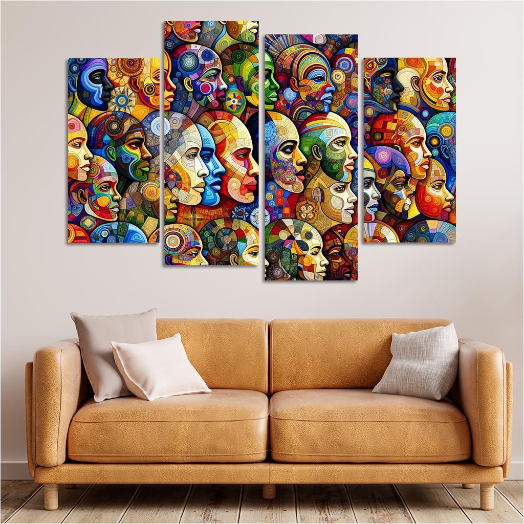 Unity In Diversity The Global Migration Experience Multi-panel Paintings